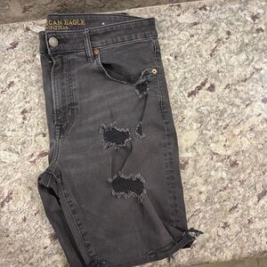 American Eagle denim mens shorts size 34 distressed and next level flex